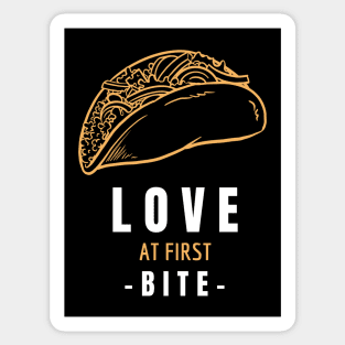 Taco - Love at First Bite - Taco Lovers Gift Sticker